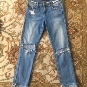 Joes jeans with fraid holes. Size 26